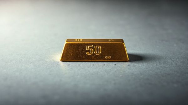 Évolution des tarifs des lingots d'or de 50g pour 2026